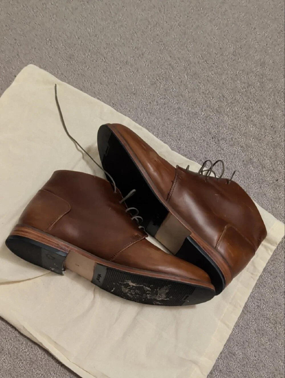 Nisolo Men's Leather Chukka Boots - Cognac Brown